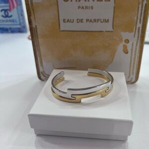 Avon Two-Tone Gold & Silver Cuff Bracelet | Open Bangle